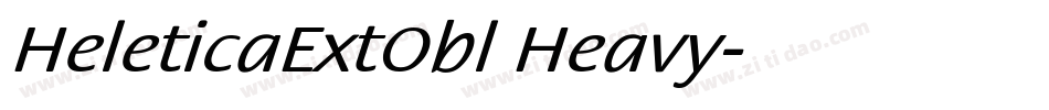 HeleticaExtObl Heavy字体转换